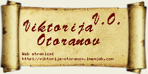 Viktorija Otoranov vizit kartica
